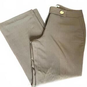 Curvy fit Brown trouser pants, fully lined